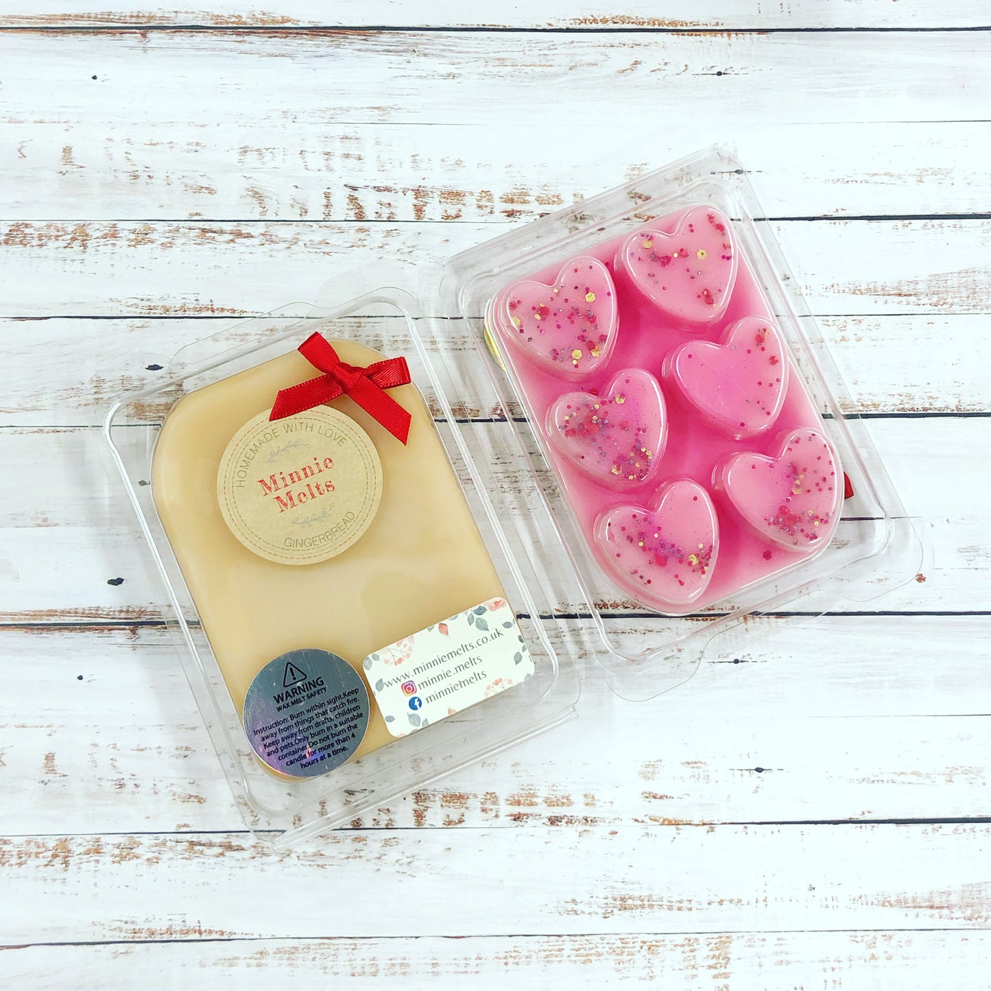 Heart Wax Melt Clamshells